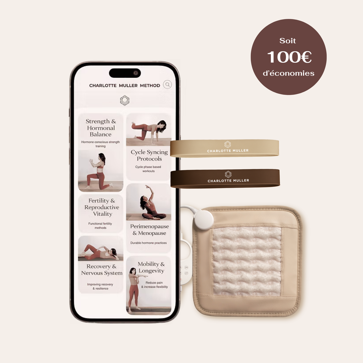 Pack Bien-être Hormonal - Mini Mat PEMF + Lot de 3 Résistances + Abonnement 1 an au Studio CMM Digital