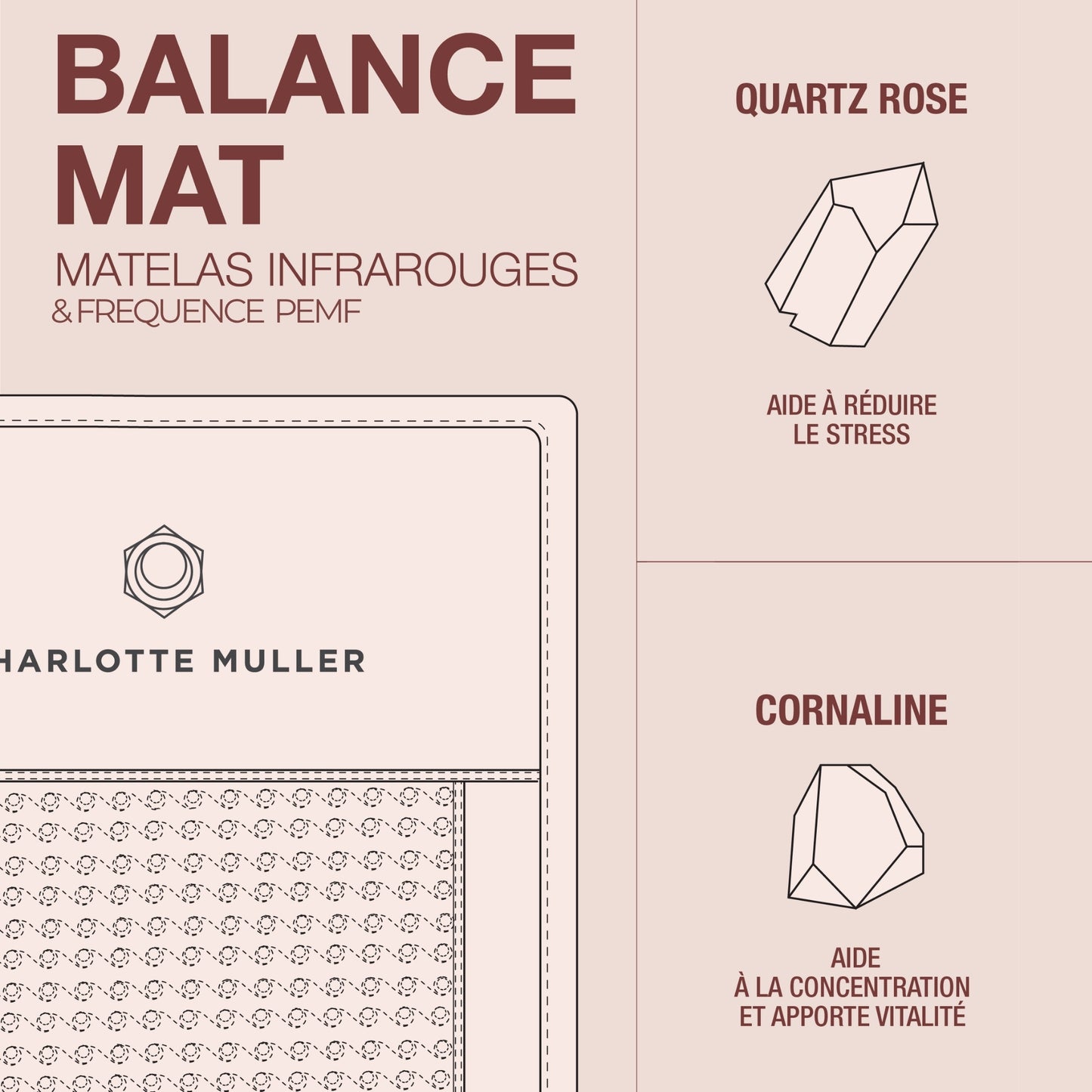 BALANCE Mat - matelas infrarouge fréquence Pemf | Focus ventre