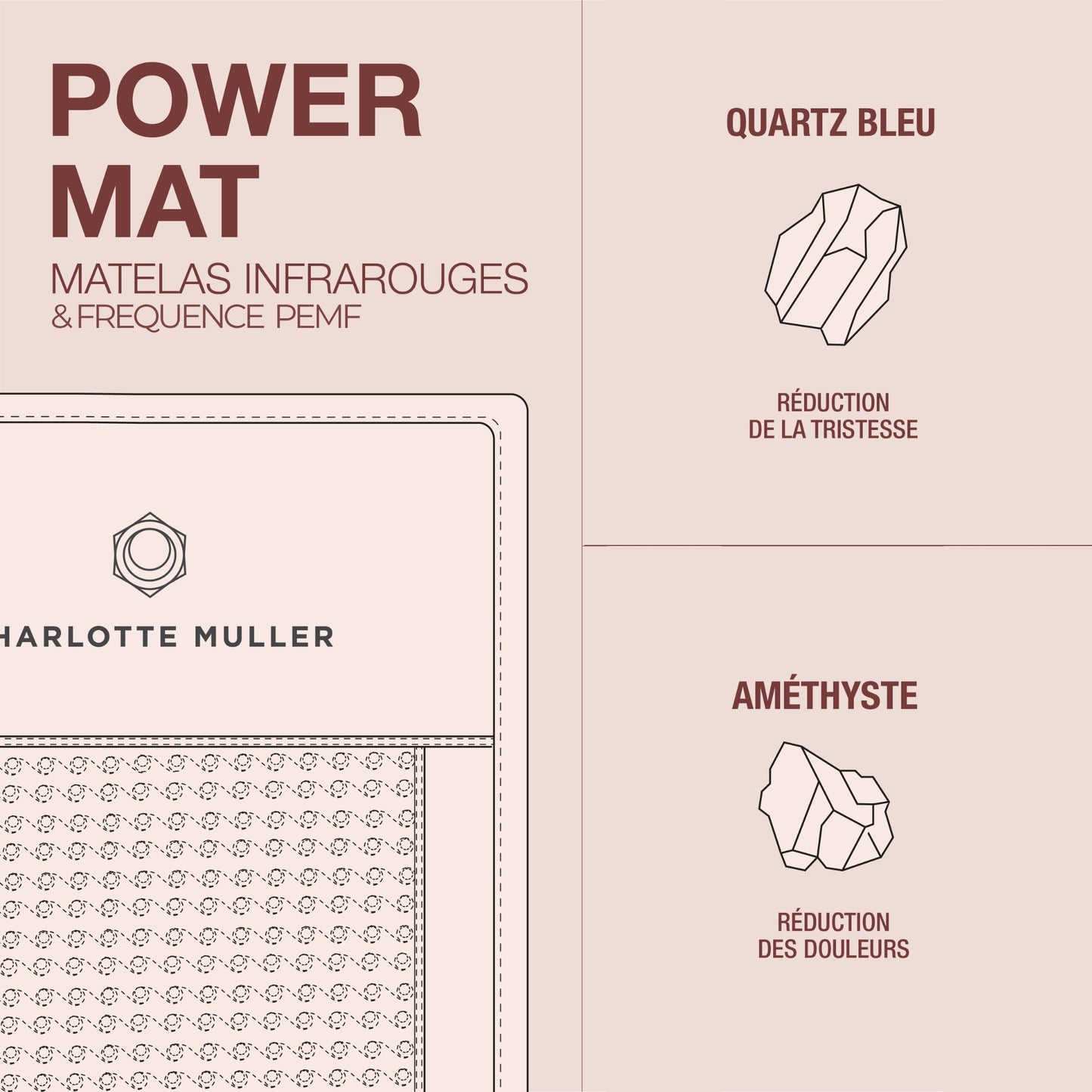 POWER Mat - matelas infrarouge fréquence Pemf | Full Body récupération relaxation